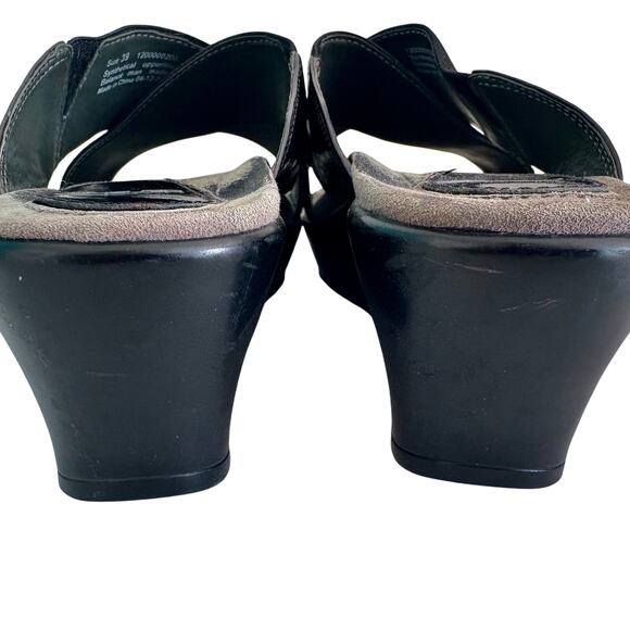 DANSKO Ava Platform Wedge Sandals Slip On Cross Strap 39/9 - Picture 3 of 7